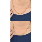 AanyaCentric Combo of 2 Gold Plated 22inches Long Fashion Chain - None