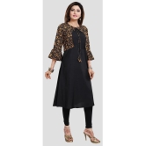 Meher Impex - Black Crepe Womens Jacket Style Kurti ( Pack of 1 ) - None