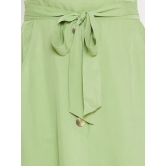 Women White & Green Solid Top with Skirt