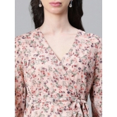 Oxolloxo Floral Printed Ruffled Wrap Top