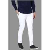 HALOGEN - White Cotton Blend Slim Fit Mens Jeans ( Pack of 1 ) - None