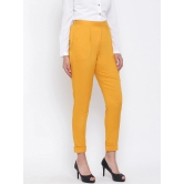 Oxolloxo Women Yellow Regular Fit Solid Trousers