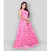 Apnisha - Pink Flared Net Womens Stitched Ethnic Gown ( Pack of 1 ) - Free Size