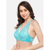 Clovia Blue Lace Heavily Padded Womens Bralette Bra ( Pack of 1 ) - None