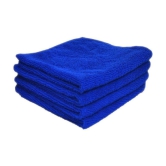 INGENS - Blue 250 GSM Microfiber Cloth For Automobile ( Pack of 4 )