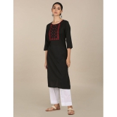 Karigari - Straight Cotton Black Women's Kurti ( Pack of 1 ) - None