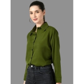 DKGF Fashion - Green Crepe Womens Shirt Style Top ( Pack of 1 ) - None