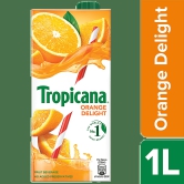 Tropicana Fruit Juice - Delight, Orange, 1 L