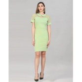 Selvia Lycra Solid Midi Womens Bodycon Dress - Lime Green ( Pack of 1 ) - None