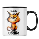 Silently Judging Coffee Mug-Light Blue