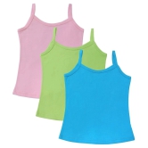 Bodycare Girls Vest Dori Neck Sleeveless Pack Of 3-Assorted - None