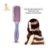 Majestique Flat Hair Brush Allpurpose Brush For Short Thick Tangles Hair Color May Vary