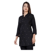 HIGHLIGHT FASHION EXPORT - Black Rayon Womens Straight Kurti ( Pack of 1 ) - XXL