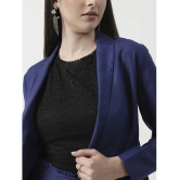 Zima Leto Womens Solid Stylish Blazer With Matching Pant Set - None