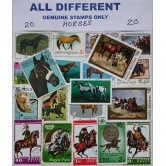 Hop n Shop - Collection of Different Horses Theme 20 Stamps