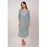 Kapadia - Grey Rayon Womens Straight Kurti ( Pack of 1 ) - None