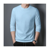 Supersquad Cotton Regular Fit Solid Full Sleeves Mens T-Shirt - Sky Blue ( Pack of 1 ) - None