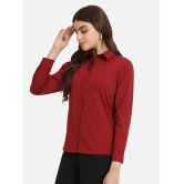 ALL WAYS YOU Red Crepe Womens Shirt Style Top ( Pack of 1 ) - None