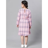 Oxolloxo Girls Checked Organic Cotton Fit & Flare Dress