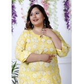 Swasti Cotton Printed Straight Womens Kurti - Yellow ( Pack of 1 ) - None