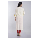 Kbz White Rayon Straight Kurti - 3XL