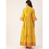 Kbz - Yellow Cotton Women's A-line Dress ( Pack of 1 ) - None