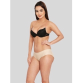 ILRASO - Beige Spandex Women's Padded Brief ( Pack of 1 ) - None