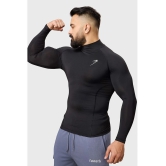 Fuaark Black Polyester Slim Fit Mens Compression T-Shirt ( Pack of 1 ) - None