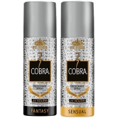 St. John Cobra Sensual & Fantasy 150ml Each Deodorant Spray for Men 150 ml ( Pack of 2 )