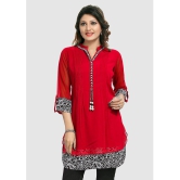 Meher Impex - Red Georgette Womens Tunic ( Pack of 1 ) - None