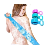 Trending Tail Double Side back scrub shower Belt Family Pack Short Handle Back Scrubber Pack of 3