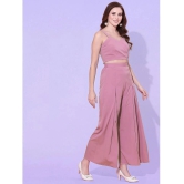 Selvia Pink Solid Palazzo Top Set - None