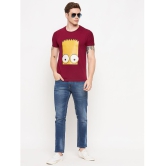 Lycos - Maroon Cotton Blend Regular Fit Men's T-Shirt ( Pack of 1 ) - None