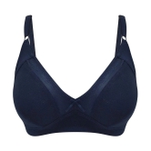 Clovia Pack of 1 100% Cotton Non Padded Womens Everyday Bra ( Blue ) - None