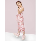 Naughty Ninos - Peach Polyester Girls Jumpsuit ( Pack of 1 ) - None