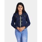 Women mid Blue Solid  Denim Jacket-L