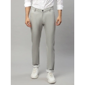 Rodamo  Men Grey Slim Fit Trousers