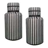 PrettyKrafts Set of 2 Cotton Black Cylinder Cover