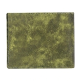 GEEO - Green Faux Leather Mens Two Fold Wallet ( Pack of 1 ) - Green