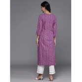 Varanga Cotton Printed Straight Womens Kurti - Purple ( Pack of 1 ) - None