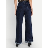 AngelFab - Navy Blue Denim Wide Leg Womens Jeans ( Pack of 1 ) - None