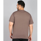 XFOX Cotton Blend Regular Fit Solid Half Sleeves Mens T-Shirt - Brown ( Pack of 1 ) - None