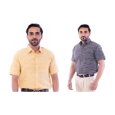 DESHBANDHU DBK Cotton Regular Fit Half Sleeves Mens Formal Shirt - Multi ( Pack of 2 ) - None