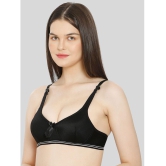 ILRASO - Black Cotton Blend Lightly Padded Women's Plunge Bra ( Pack of 1 ) - None