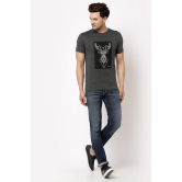 RedTape Space Grey Graphic Print Pure Cotton Men's T-Shirt