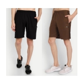 Zeffit - Multicolor Cotton Blend Mens Shorts ( Pack of 2 ) - None