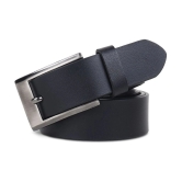 Loopa - Black Leather Mens Formal Belt ( Pack of 1 ) - None