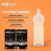 MANFORCE Fruit Basket Combo Pack (3in1 Overtime Orange 3in1 Overtime Pineapple Extra Dotted Litchi & Cocktail Strawberry + Vanilla with Dotted Rings) - 40 Pieces (Pack of 4) Condom  (Set of 4