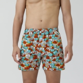 Remix Cotton Boxers Plate Orange S