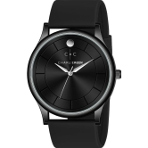 CHARLIEKEEN Black Silicon Analog Mens Watch